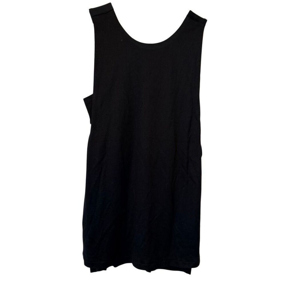 Banana Republic Sleeveless V-Neck Open Sides Double Layered Mini Dress Black XS - Picture 1 of 6